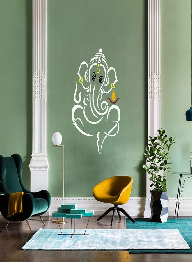 StenCart Combo of 2 Swastik Symbol & Ganesha Stencils for Wall Painting DIY Reusable Wall Stencil Design for Wall Decoration (16x24 inch) -Pack of 2 - Image 4